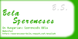 bela szerencses business card